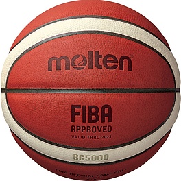 Мяч баск. MOLTEN B6G5000 р.6, FIBA Appr, 12 панелей, нат.кожа, бутил.камера, кор-беж-чер